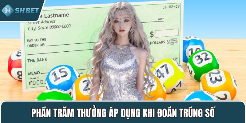 Phần trăm thưởng áp dụng khi đoán trúng số